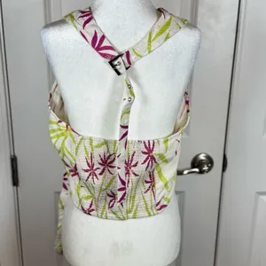 Anthropologie WOOL + NATURE Celandine Linen Wrap Halter Tank Top XL NWT thumbnail 3