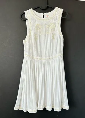 Free People Delightful Birds of Feather Dress in white Sz 4 thumbnail 12