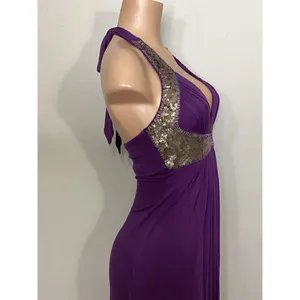 New. SKY purple halter embellished maxi dress. Small. Retails $259 thumbnail 8