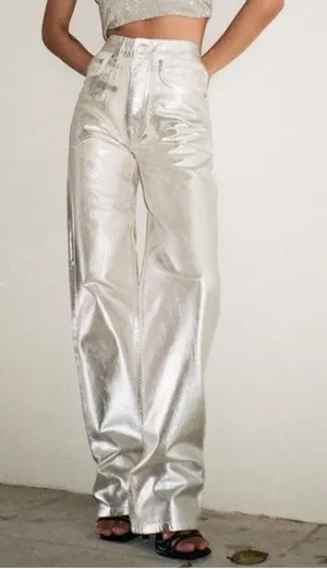 ZARA Jeans Wide-Leg High-Rise thumbnail 1