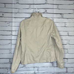 Jones New York Tan Utility Button-Up Collared Jacket Tailored SZ 12 Cargo Field thumbnail 9