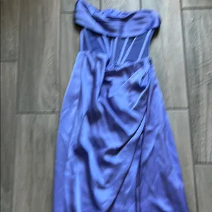 Elegant Purple Strapless Dress thumbnail 4