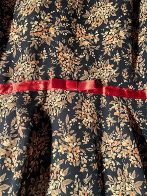 Black brown floral dress size 8p thumbnail 4