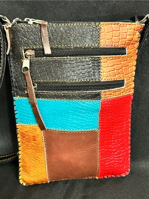 Vintage Multicolor Small Crossbody Purse Shoulder Bag thumbnail 1