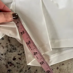 AB Addison Bay Biker Shorts Women Large White Athleisure Side Pockets Activewear thumbnail 5