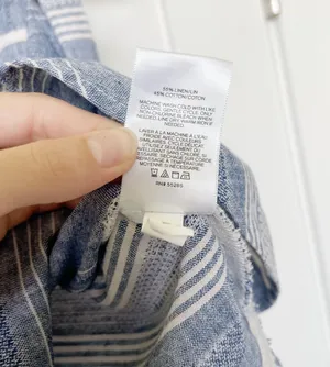 EXPRESS Linen Chambray Wrap Dress thumbnail 6