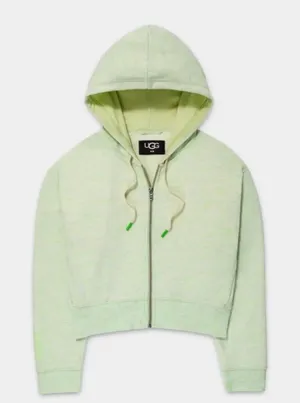 UGG Cropped Lime Green Hoodie Jacket thumbnail 1