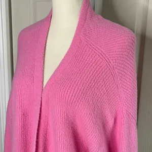 American Eagle Oversized Barbie Pink Super Soft Cardigan Sz S Fits L thumbnail 4