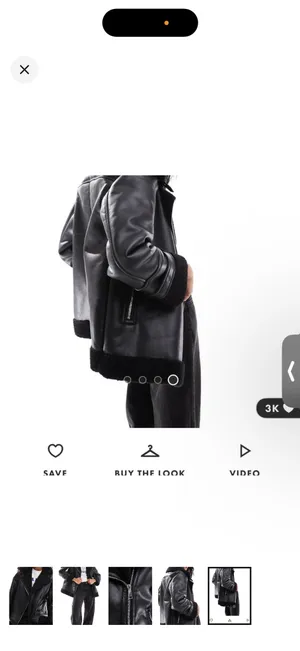 Women’s black shearling jacket thumbnail 4