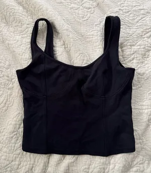 Abercrombie and fitch black corset tank size small thumbnail 1