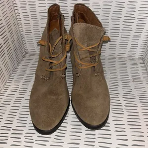 Sperry Women's Dasher‎ Gale Boot Size 9 Block Heel Bootie Lace Up Tan Suede thumbnail 5
