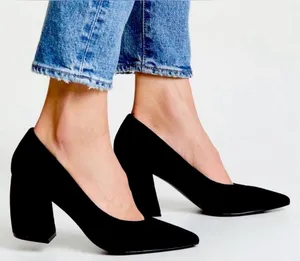 STEVEN by Steve Madden Black Suede Heels thumbnail 1