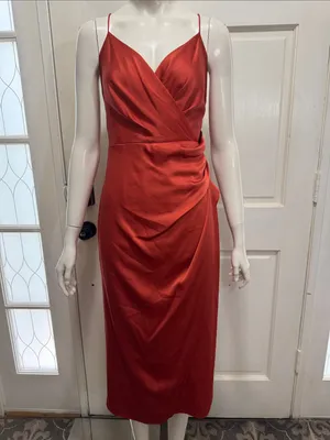 Jay Godfrey Prime Asymmetric Spaghetti Strap Satin Wrap Dress | Size 4 thumbnail 2