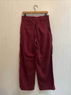 MADEWELL The Neale Straight-Leg Pant in Drapeweave in Cabernet Size 6 thumbnail 7