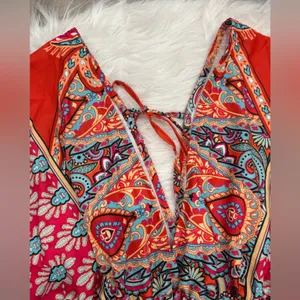 Krush Kandy Vibrant Multicolor Bohemian Dress Size L thumbnail 5