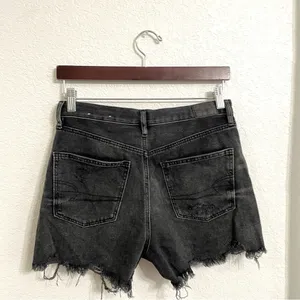 American Eagle Womens Shorts Washed Black 90s Boyfriend Distressed Size 6 thumbnail 2