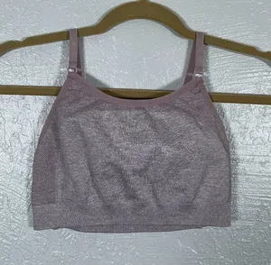 Gymshark Women S Heather Purple Flex Strappy Sports Bra Seamless Athleisure thumbnail 1