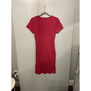 Jordann Womens Dress Pink Ruched Side Short Sleeve Knit Mini Size Medium thumbnail 3