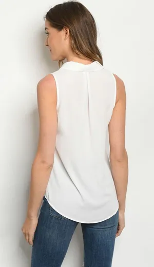 White Blouse Tank M Size M thumbnail 4