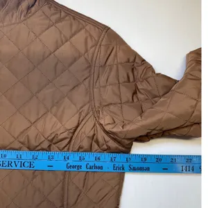 Cutter & Buck Womens‎ Brown Quilted Full Zip Mock Neck Jacket Small Lightweight thumbnail 6