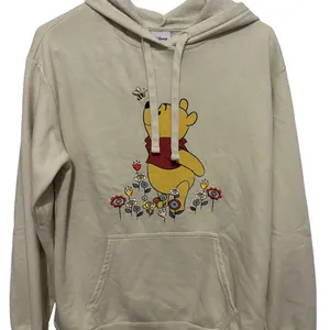 Disney beige Winnie the Pooh hoodie sweatshirt size xl thumbnail 1