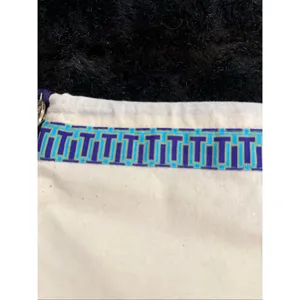 Tory Burch Dust Bag 11.5"X15" White turquoise trim thumbnail 3
