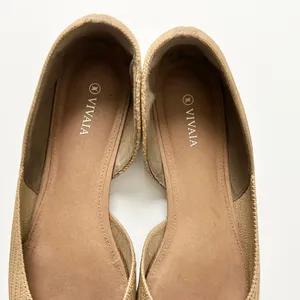 Vivaia Melia Pointed Toe Knit D'Orsay Flats Tan Sustainable Slip On EU 41 US 9.5 thumbnail 7