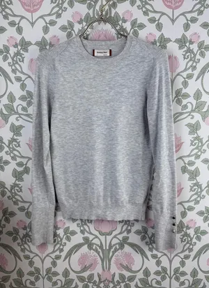 Sunday Best by Aritzia Light Gray Knit Sweater with Button Detail - Size - Small thumbnail 1