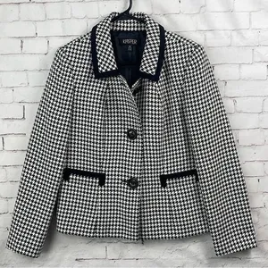 houndstooth blazer tweed jacket sz10 thumbnail 1