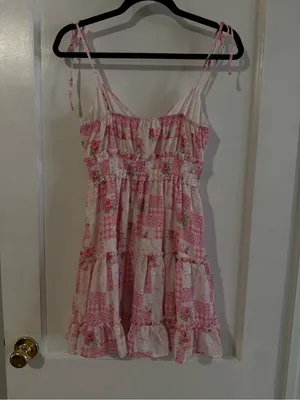 Altar’d State pink patchwork dress thumbnail 2