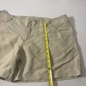 Columbia PFG Shorts Women XL‎ Tan Nylon Zip Pockets Activewear Hiking Perfomance thumbnail 7