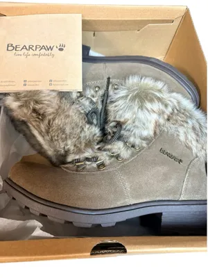 Bearpaw Serenity Winter Suede Faux Fur Boots Women's Size 7 NIB Brown thumbnail 2