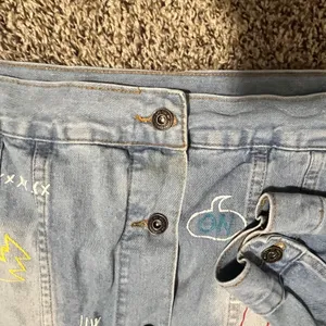 Brooklyn Cloth Savage Graphic Denim Jacket Light Wash Blue XL Streetwear Trucker thumbnail 2