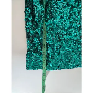 French Connection Teal Green Sequin Long Sleeve Mini Dress V-Neck Size 2 thumbnail 4