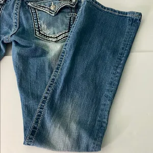 Miss Me Boot Cut Jeans with Contrast Stitching. 28. JS5014B32. Color Med: 52 thumbnail 5