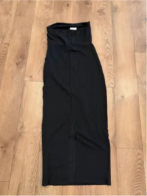 PRETTYGARDEN NEW Black Strapless Midi Dress M thumbnail 2