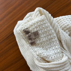 Nine West Vintage America Cream Waffle Knit Cowl Neck‎ Sweater Petite Large thumbnail 9