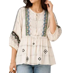 Anthropologie Vineet Bahl peasant blouse thumbnail 3