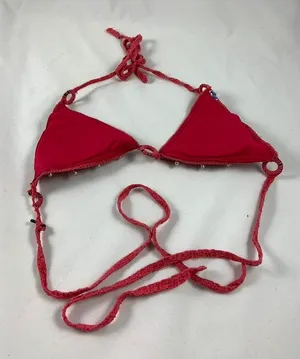 Pink Crochet Bikini Top thumbnail 3