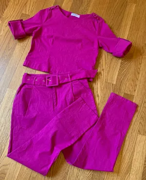 Two Piece Pants And Blouse Matching Set size M thumbnail 1