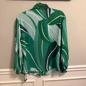 S.deer button down dress shirt Green Size M thumbnail 3