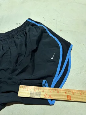 Nike women’s Black Running Shorts with Blue Trim medium thumbnail 4