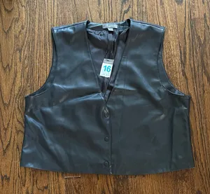Primark Faux Leather Vest thumbnail 1