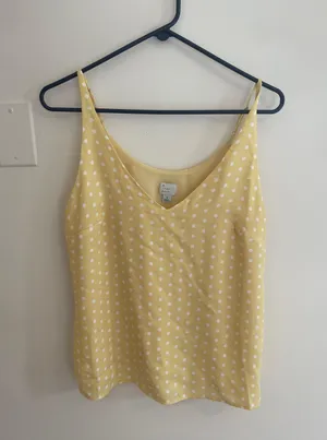 A New Day Yellow Polka Dot Tank Top thumbnail 1