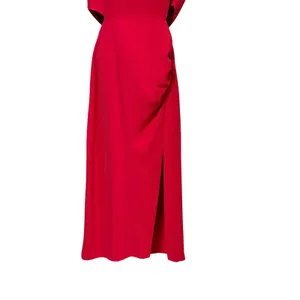 Zara Womens Pink Padded Shoulder Cut Out Side Slit Maxi Dress XS thumbnail 5