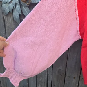 POL Red and Pink Colorblock Sweater thumbnail 4
