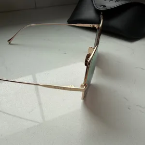 DIFF Harlowe Gold Taupe Flash Geometric Sunglasses New With Case thumbnail 8