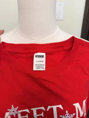 Victorias Secret PINK red figure skating meet me at the rink short sleeve top thumbnail 6