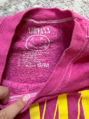 Nirvana Urban Outfitters Sweatshirt Pink Oversized thumbnail 2