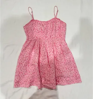 Free People Pink Cherry Gabby Mini Dress Medium thumbnail 3